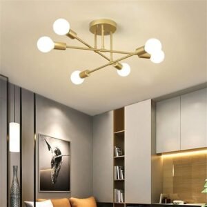 Diamond Electricals 6-Light gold Sputnik Chandelier.