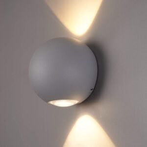 Diamond Electricals grey Ball Shape LED Wall Light.