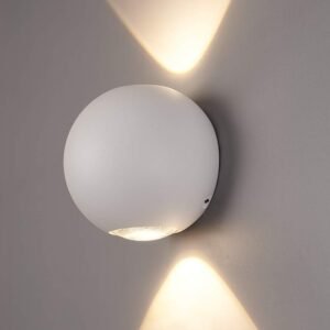 Diamond Electricals white Ball Shape LED Wall Light.