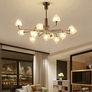 Diamond Electricals luxury Black Crystal Chandelier with 11 bulbs.