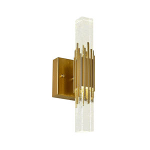 Diamond Electricals Modern Gold Wall Sconce with an elegant brass finish.